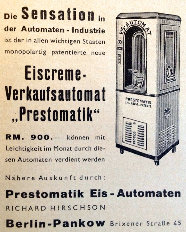 Anzeige automat 1940
