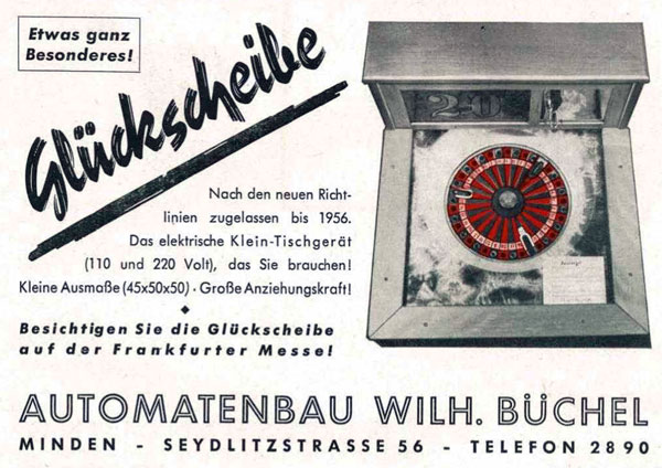 Automatenmarkt 09 1953 Glückscheibe